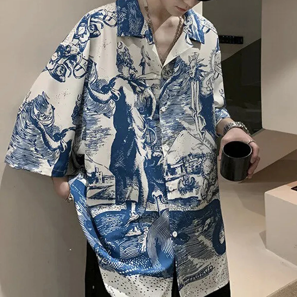 남성 엠보싱 프린트 캐주얼 하와이안 셔츠 여름 스트릿웨 - Summer Clothing Trends For Men 2026 리뷰 및 가격