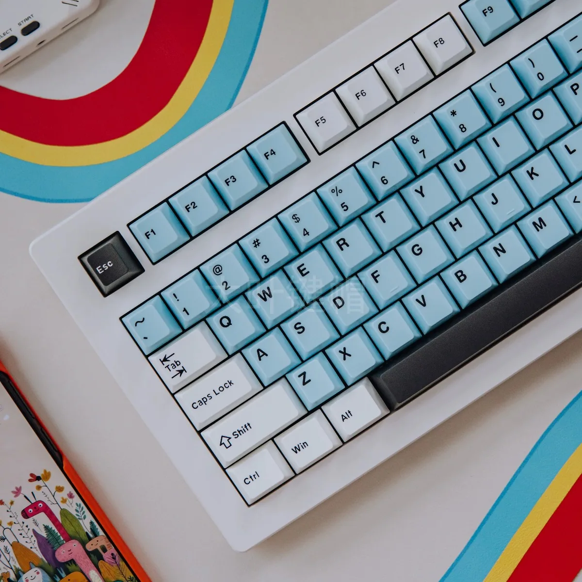 Clouds and Rain Theme Keycaps Set ABS Cherry Profile 163 Keys Custom Original Handmade Mechanical Keyboard Keycaps Accessories