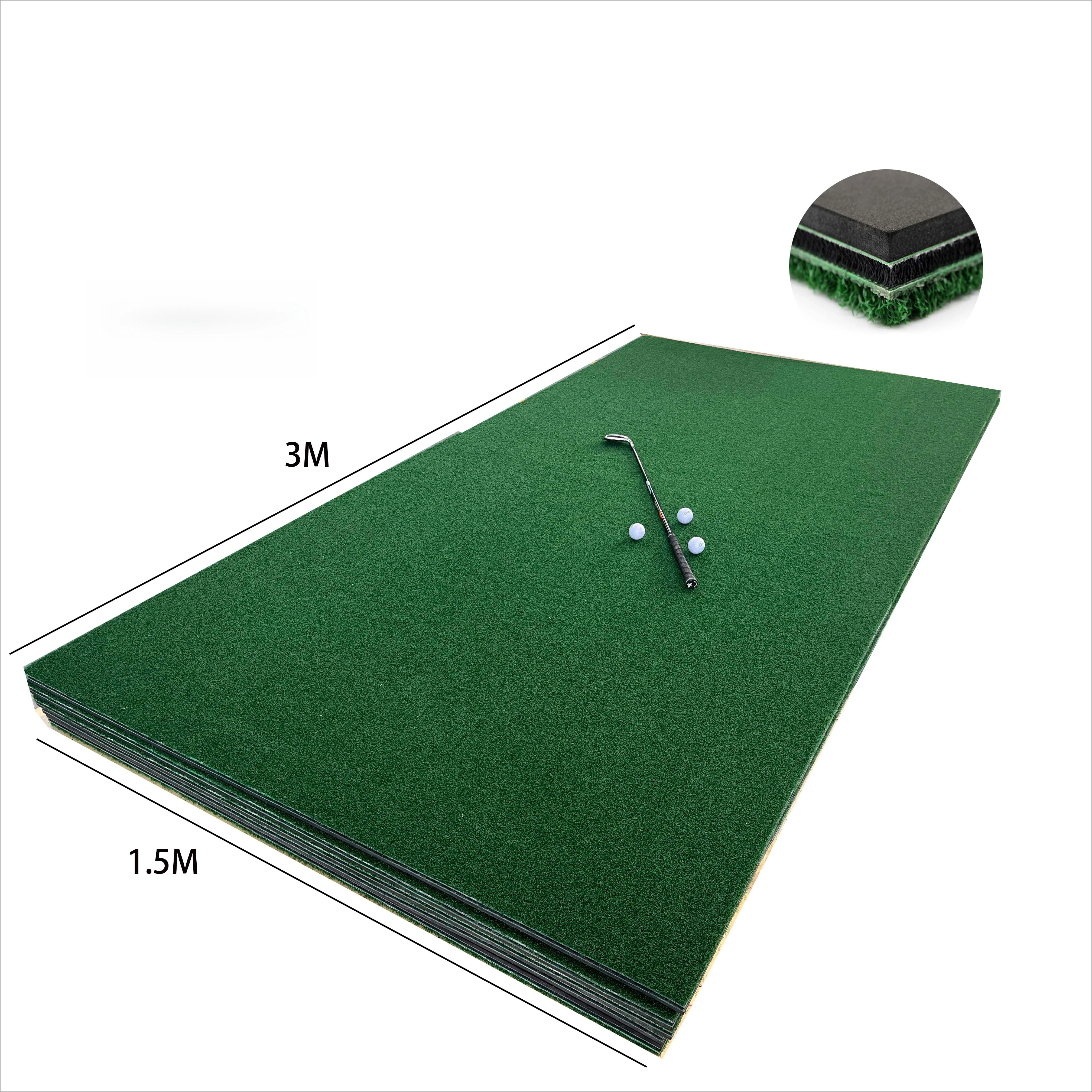 High Density GSM 153D Green Golf Putting Green Mat 1.5m*3m Shock Absorbent 3D Air Flex Driving Range Swing Hitting Mat