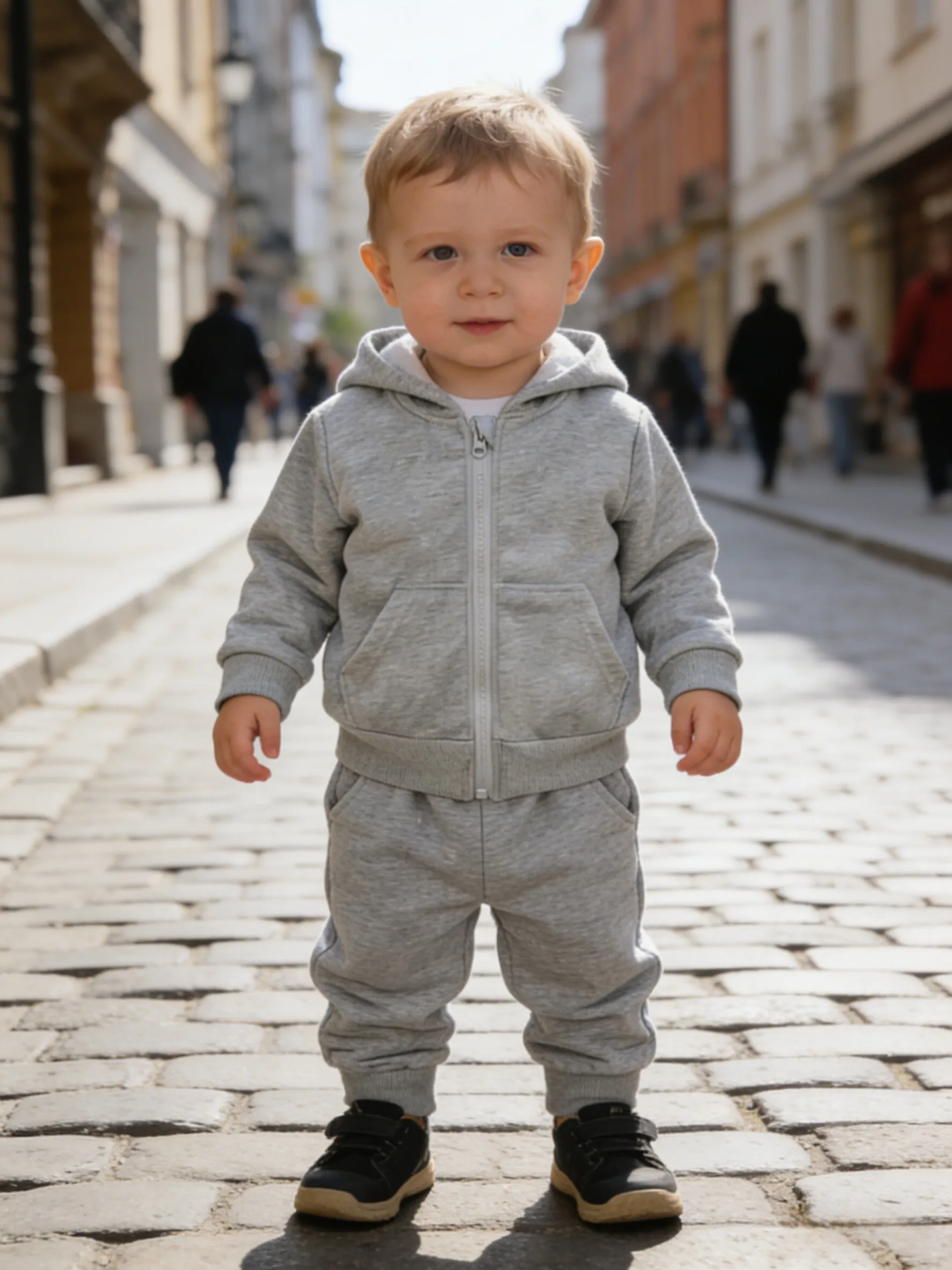

New Spring & Autumn Baby Hooded Long Sleeve Sweatshirt 2-Piece Set