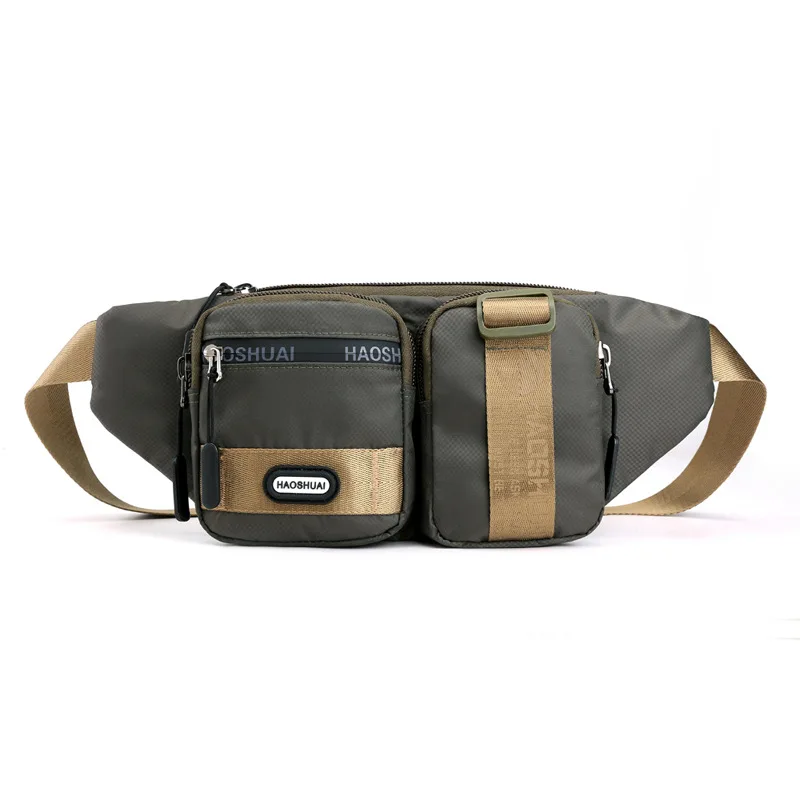 Men Fanny Waist Pack Cross body Bag Multi-Pocket Travel Hiking Outdoor Sports Military Nylon Male Hip Bum Belt Sling Chest Bags