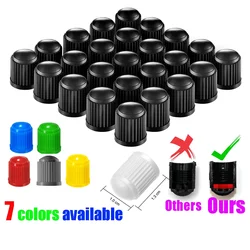 Tyre Valve Dust Caps Valve Stem Covers Plastic Tire Caps With O Rubber Ring For Car, Motorbike, Trucks, Bicycle Airtight Seal