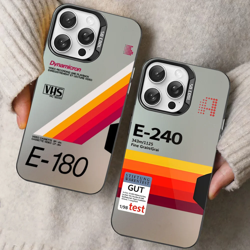 

Retro VHS Video Tape Label Phone Case For IPhone 16 15 14 13 12 11 Pro Max X XR XSMAX 8 7 Plus Matte Shockproof Back Cover