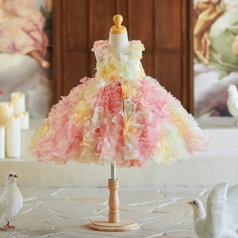 

Birthday Children's Dress Wedding Dress Flower Girl Dress Princess Dress High-end Fashionable Children's Piano Violin Performanc