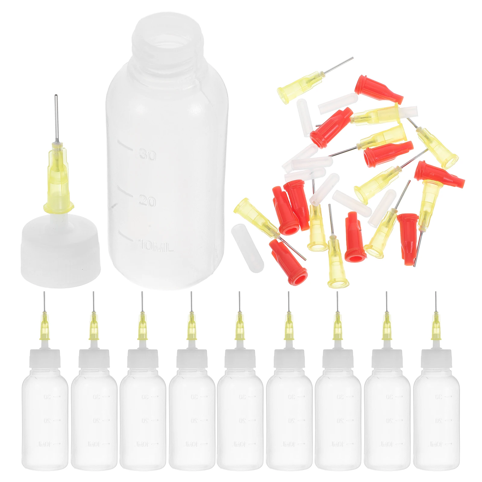 

10pcs Fine Tip Glue Applicator Bottles Precision Squeeze Dispenser For Crafts Soldering Flux Leakproof Container For Acrylic