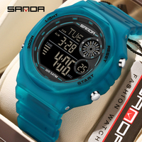 Fashion SANDA New 6259 Youth Electronic Watch Sports Multifunctional Waterproof LED Single Display Student Electronic Watch