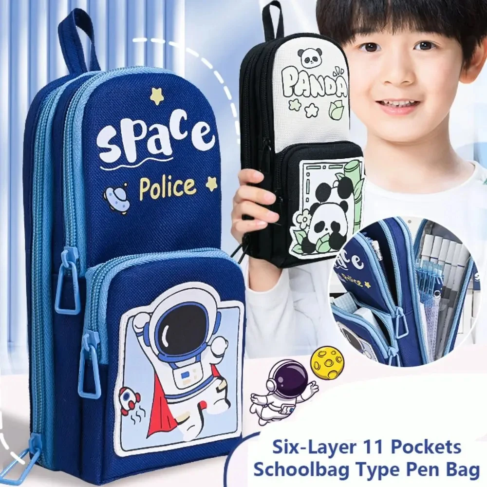 

Cute Panda Big Capacity Pencil Case Holder Unique 3D Stand-up Pencil Case Pouch Stationery Organizer Bag for Office School Teens