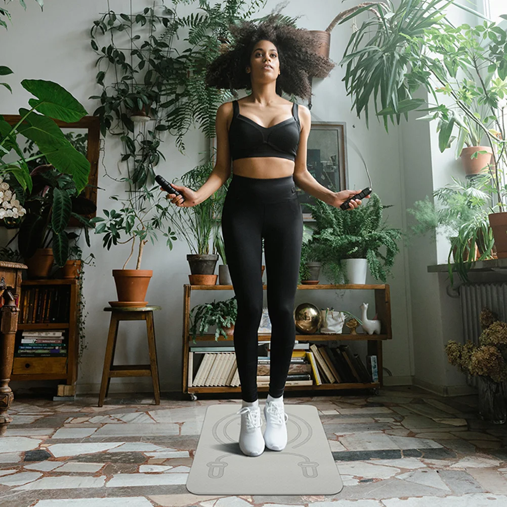 

Jump Rope Mat Soundproof Nonslip Quiet Skipping Pad Multi-Function Fitness Workout Mat Portable Sports Pad Jump Rope