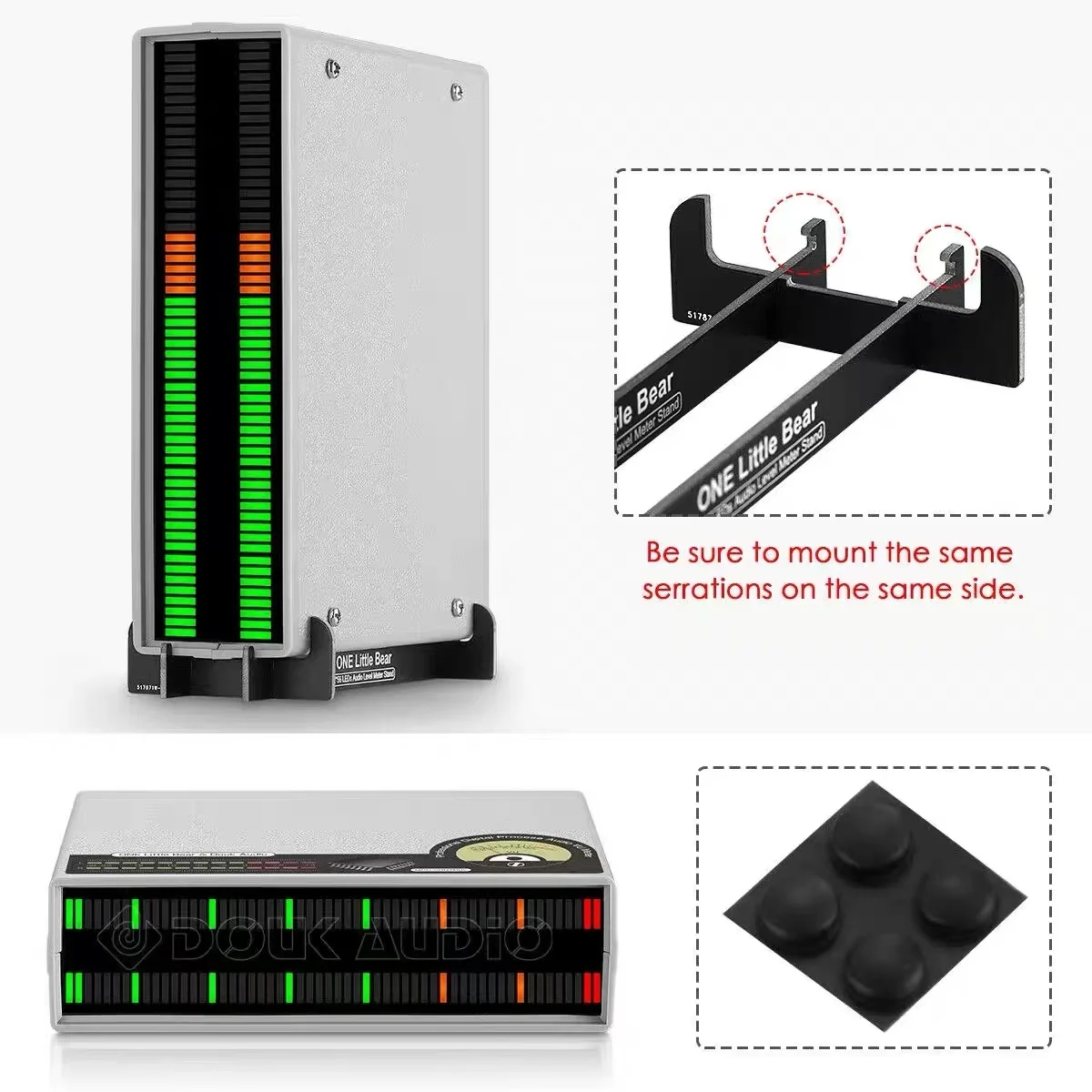 VU56 LED Bit Sound Level Meter Audio Display Analyzer LED Music Spectrum Visualizer Desktop Lamps for Home Stereo System