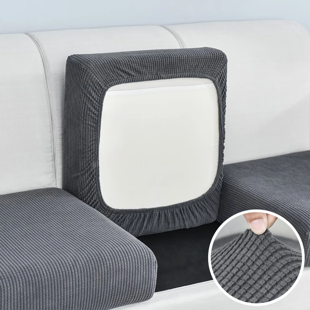 أريكة من قماش الجاكار غطاء الوسادة لغرفة المعيشة قابل للغسل للإزالة القطبية الصوف مرونة غطاء أريكة L شكل الزاوية كرسي الغلاف