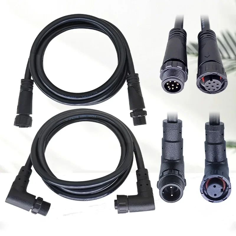 M12 2/3/4/5/6/8 Pin Aviation Plug Connector Cable Waterproof Male to Female Extension Line Sensor Socket Elbow Head with Wire - Image 5