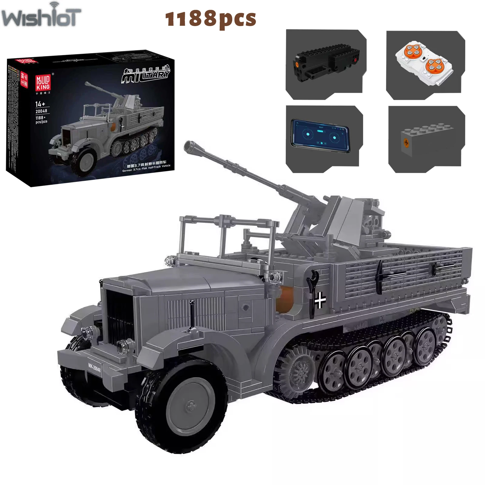 Blocos de Construção de Veículo Blindado com Controle Remoto 3,7 cm: Uma Análise Completa para Entusiastas de Modelos Militares