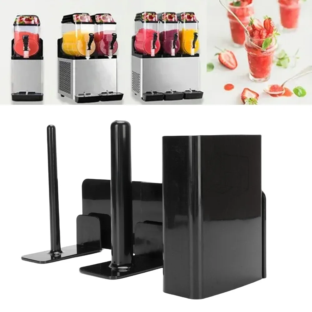 Convenient ABS Cup and Lid Holder Black 3 In 1 Straw Organizer with Compartment ABS Material Side Mounted Rack Space Saving