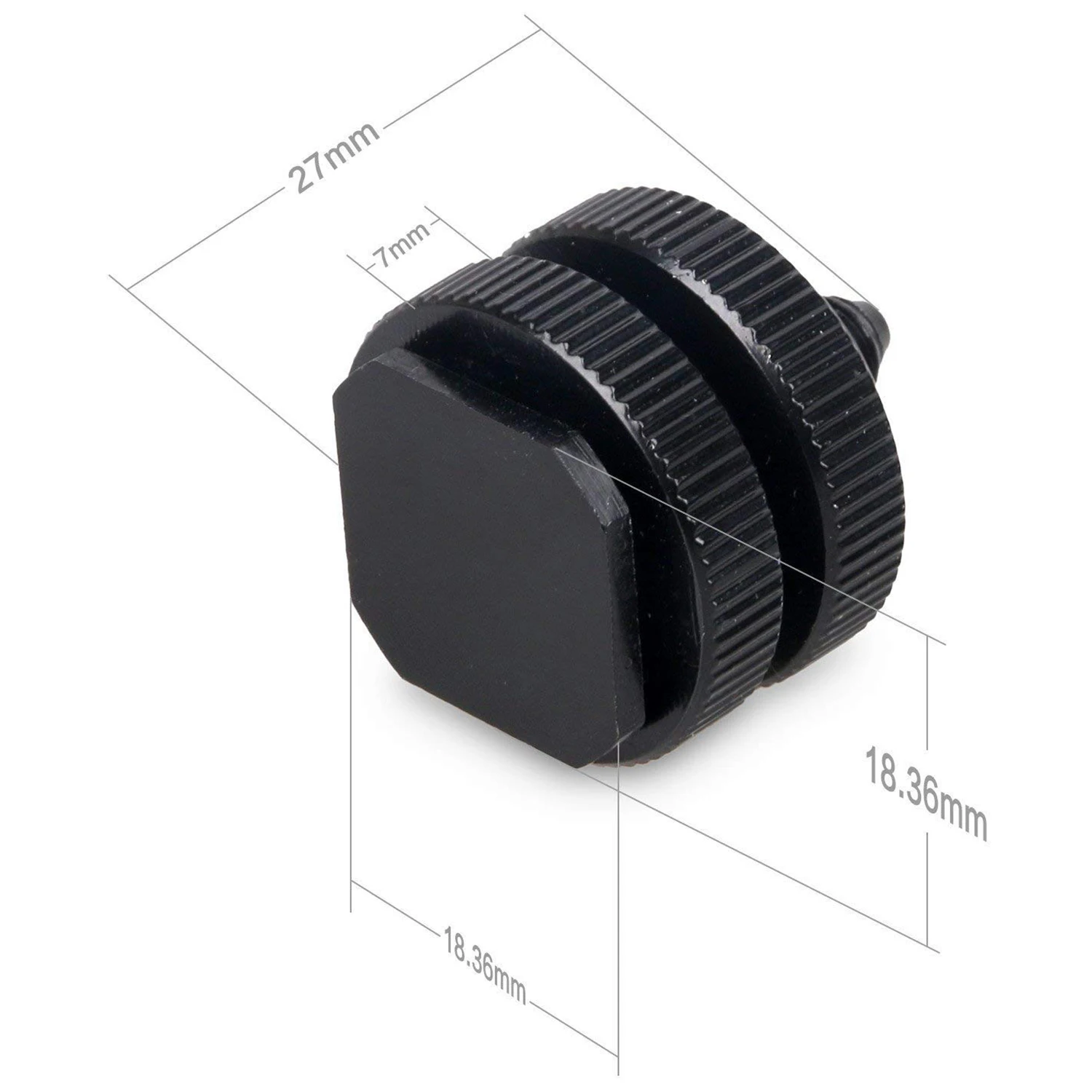 Soporte de zapata para cámara DSLR, adaptador de tornillo para trípode de 1/4 pulgadas, paquete de 4 unidades