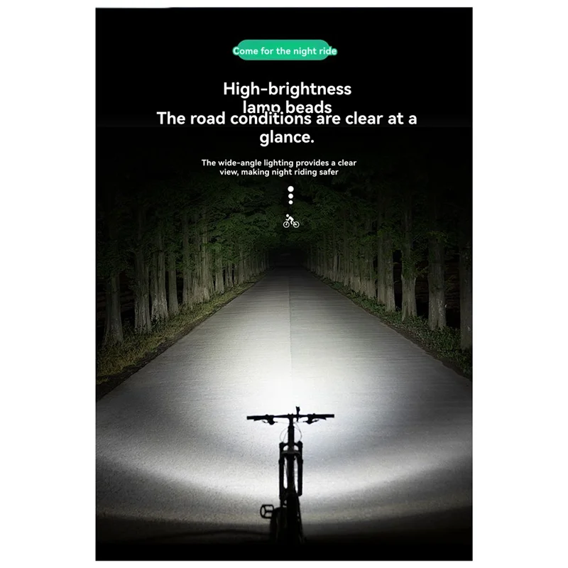 A24U Cycling Lights Bicycle Headlights With High And Low  Switch 800 Lumens USB-C Charging For Cyclists And Commuters