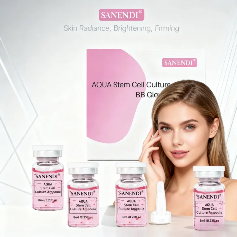 

Sanendi Gold BB Glow Stem Cell Ampoule 4PCS Salmon DNA Kit Dr Pen AQUA Peptide Face Skin Care Essence 8ml Foundation Starter