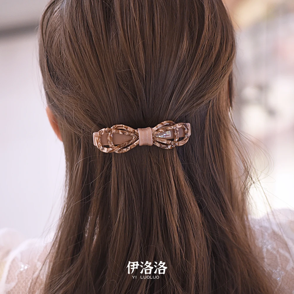 Women Headwear Middle Size Cute Hair Clip Fashion Hair Barrette Acetate Bow Hair Accessories For Women