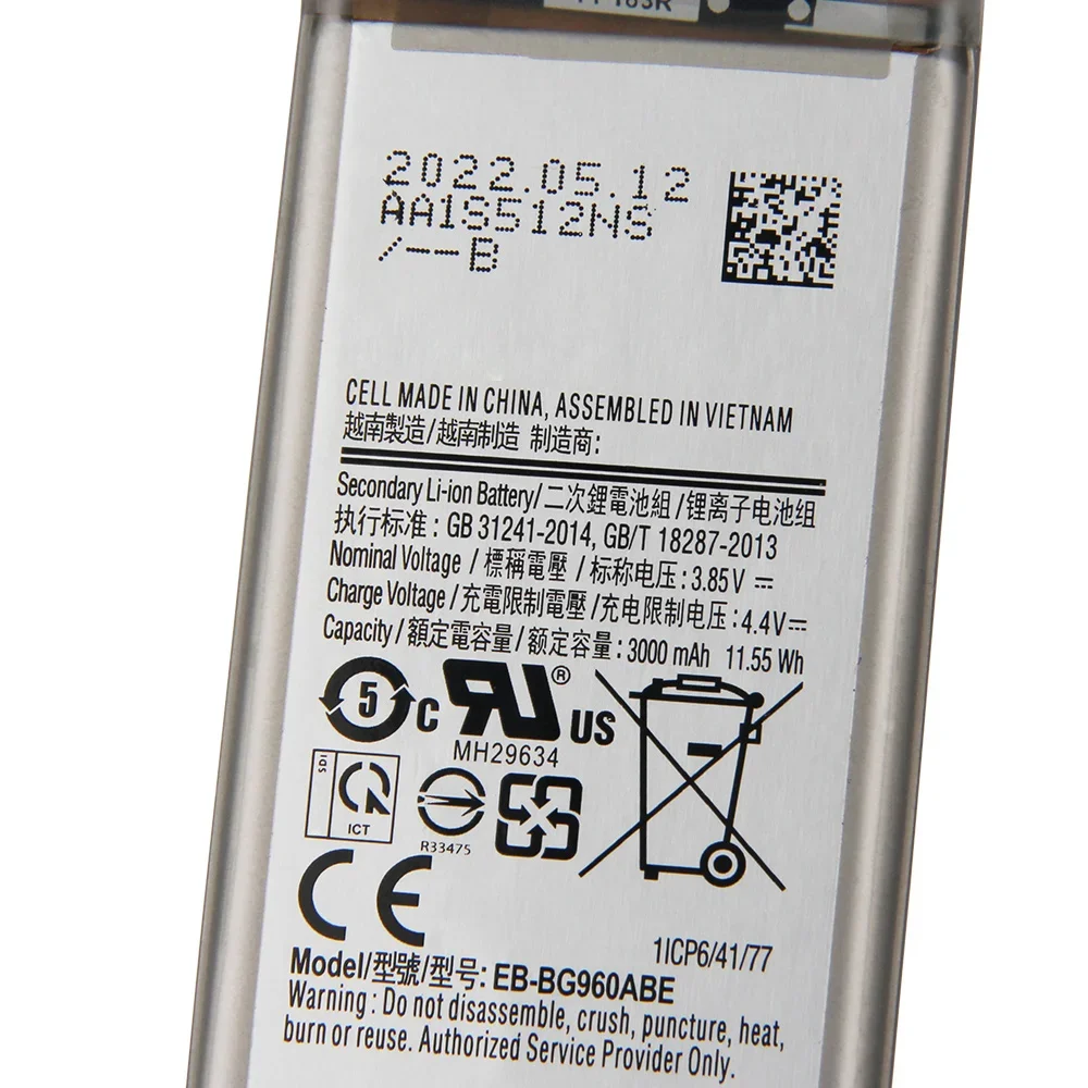 Nowa wymienna bateria EB-BG960ABE do Samsung GALAXY S9 G9600 G960F SM-G960 G960U G960W bateria 3000mAh
