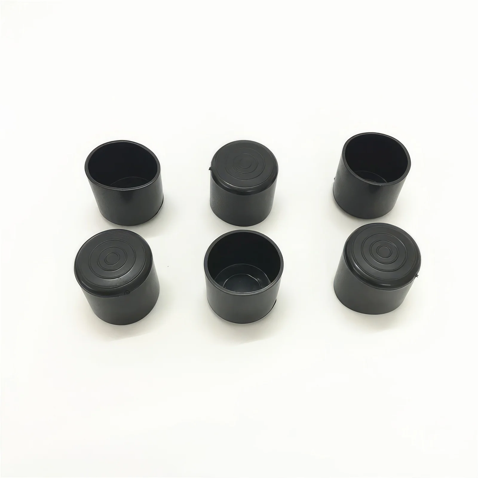 10pcs Black Chair Table Feet 25mm Stick Pipe Post Non-Slip Tube End Cover Cap Floor Protector Pad Plastic Hole Plugs and Inserts