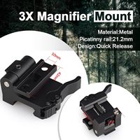 Quick Release 3X Magnifier Mount Central Height :1.93 inches for G33 G43 G45 Flip-to-Side Mount Standard 21.2mm Base Mounting