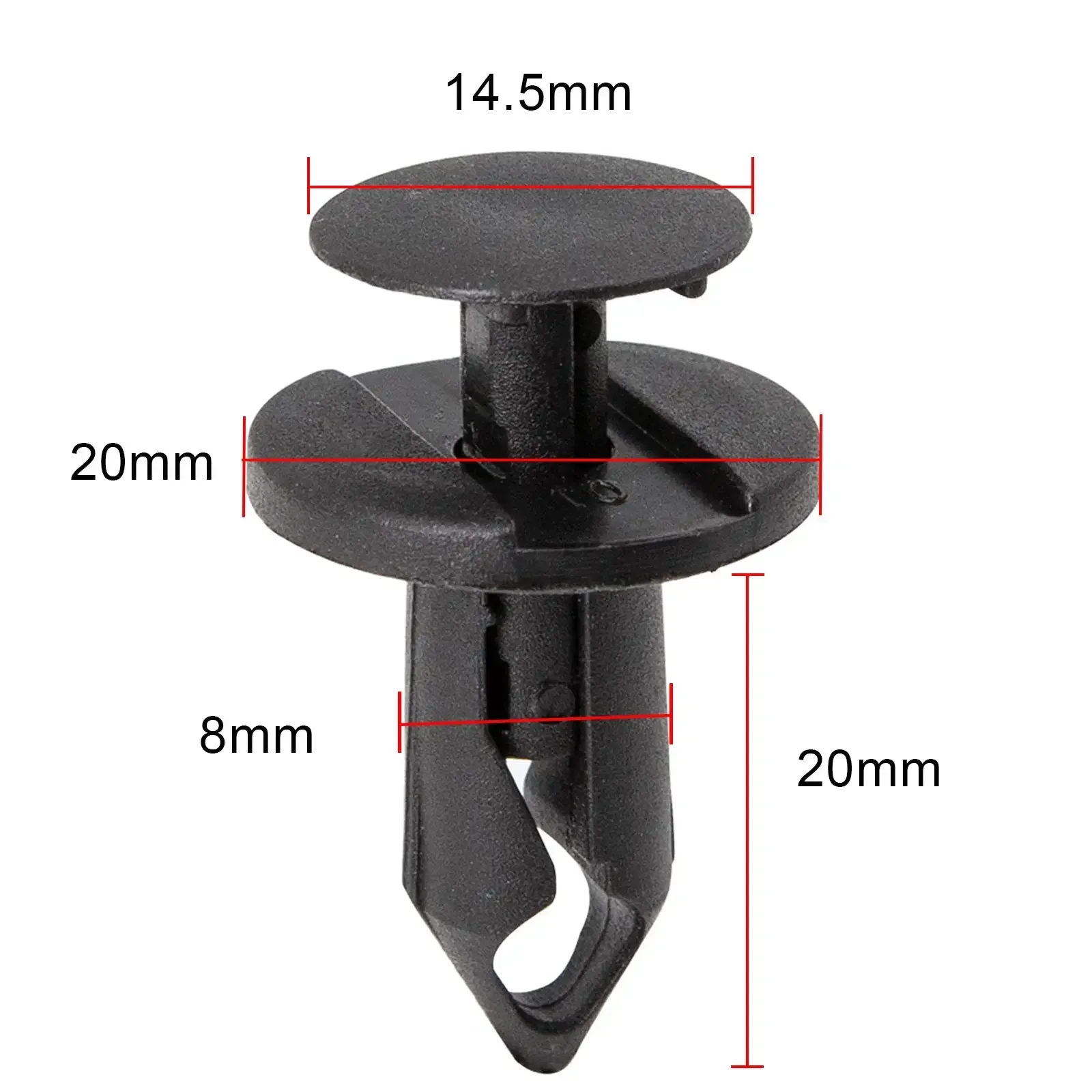 100/50PCS 8mm Car Replacement Push Pin Rivet For Car Bumper Trunk Fender Lining Snap Clips Retainer  for Ford VW Audi n807389S