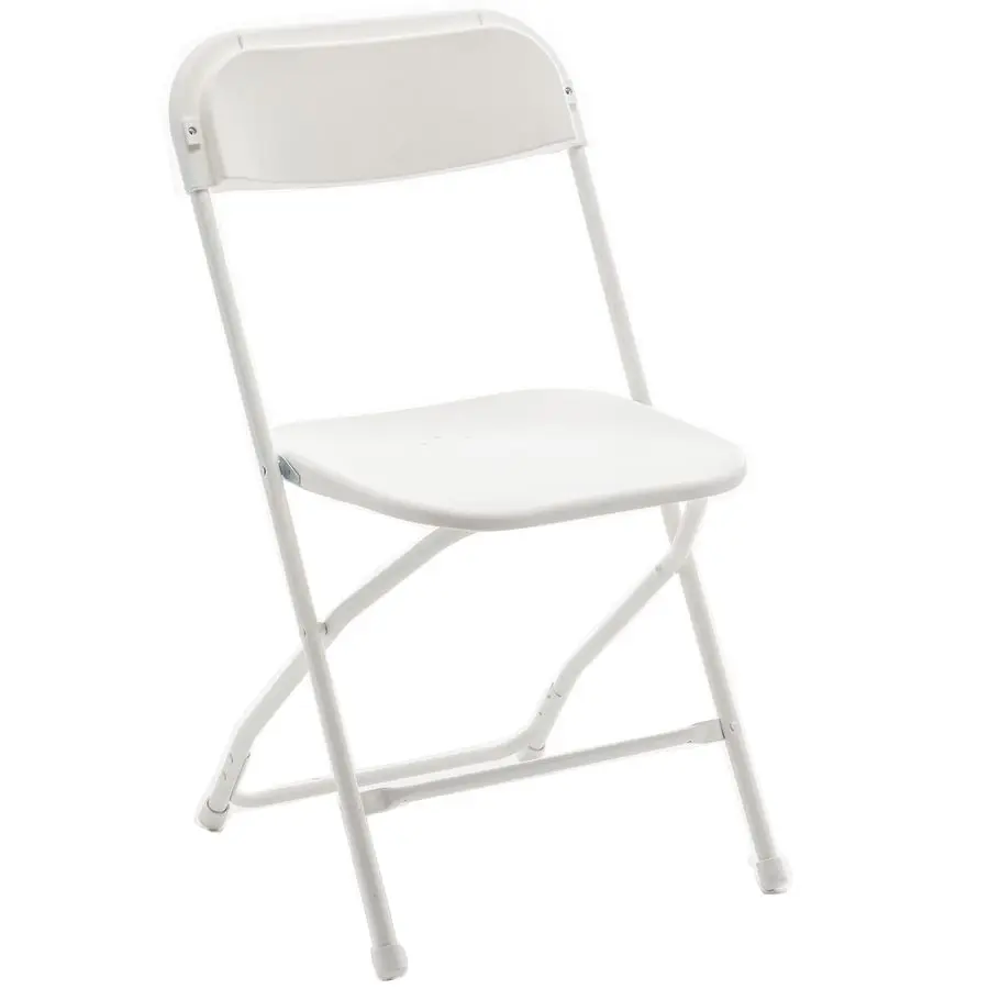 

White Plastic Folding Chair Steel Frame Commercial High Capacity Event Chair Lightweight Set for Office Wedding Party Picnic Kit