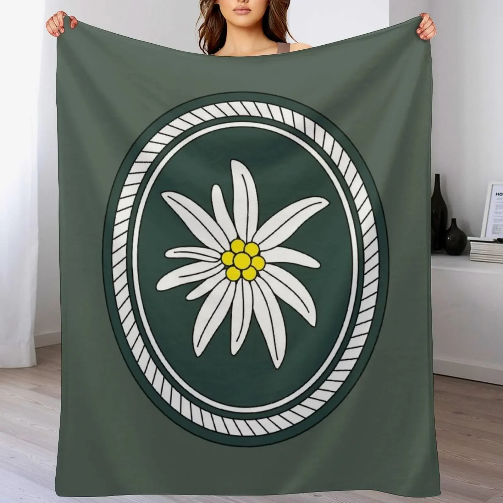 

1st Mountain Division - 1. Gebirgsdivision (German Bundeswehr - Historical) Throw Blanket For Baby Thins Furry Blankets