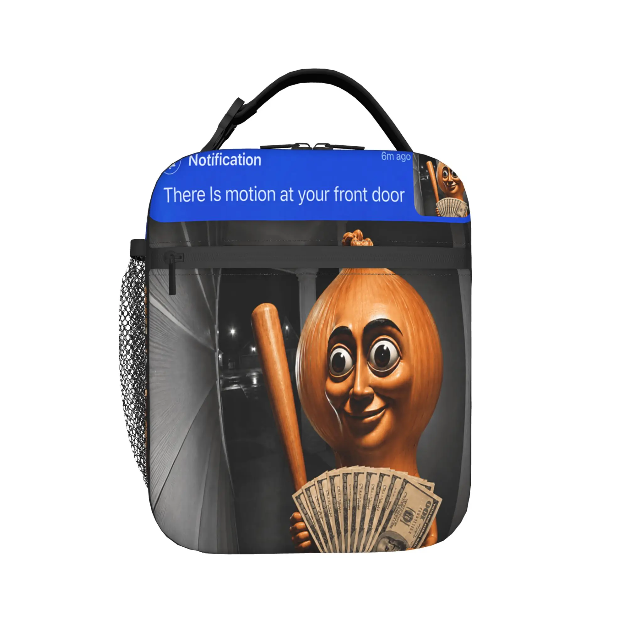 There is Motion at Your Front Door Onion Tung Sahur Lunch Bag Lunch Box For Girls Fashion Thermal Lunch Bags Zipper Cooler Bag