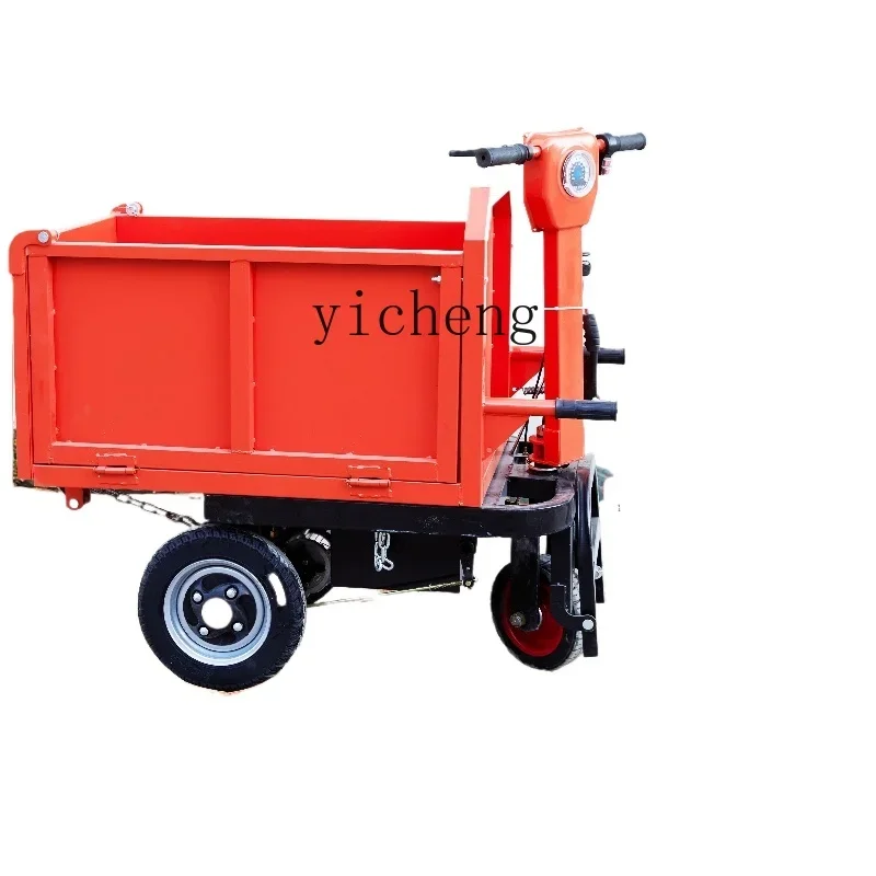 

TQH electric hand push ash bucket tricycle construction site farm tool dump truck handling dung brick flat truck