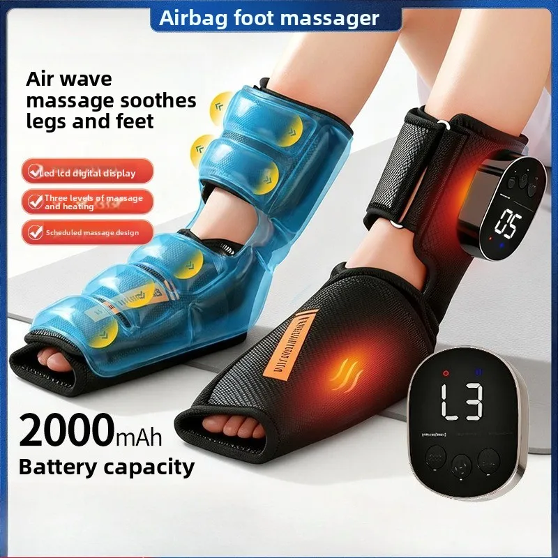 2026 Electric Leg Massager Air Compression Heating Foot Ankle Massager Air Pressure Kneading for Leg Joint Relief