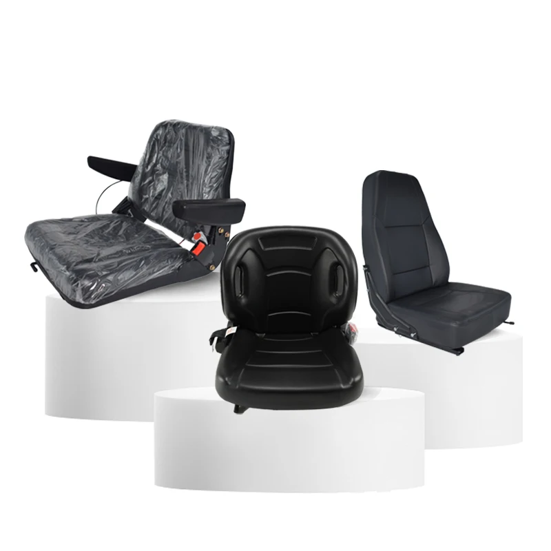 

Универсальное кожаное сиденье для вилочного погрузчика с фабрики и антивибрационной подушкой, ремень безопасности для многофункциональных вилочных погрузчиков Linde Heli