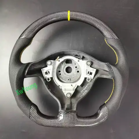 Für VW Volkswagen Golf 4 Mk4 GTI 1997–2003 100 % echtes Carbonfaser-Lenkrad mit Leder