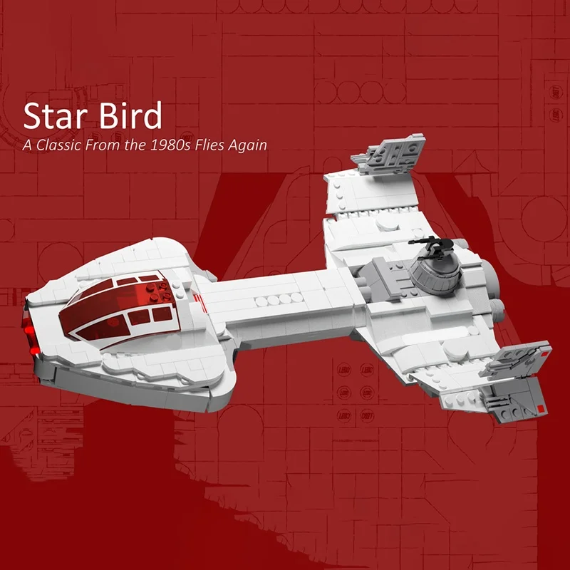 654 قطعة MOC ستار بيرد لعبة كلاسيكية تطير مرة أخرى نموذج بناء هدايا عيد الميلاد كتل العمارة تجميع فكرة ذاتية الصنع التعليم
