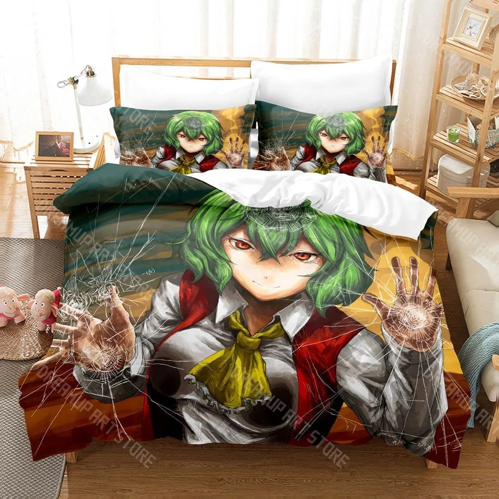 3D Printed Yuuka Kazami Touhou Project Anime Bedding Set for Boys Girls Duvet Cover Twin Queen King Full Single Double Sizes