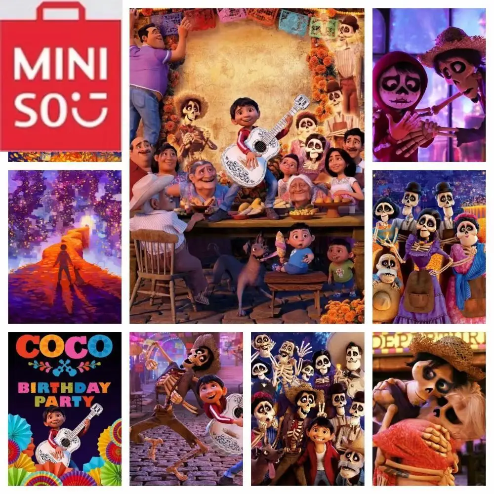 MINISO 5D DIY كوكو الرسوم المتحركة فيلم الماس مجموعة أدوات رسم الماس التطريز اليدوية الفن هدية الحرف ديكور المنزل