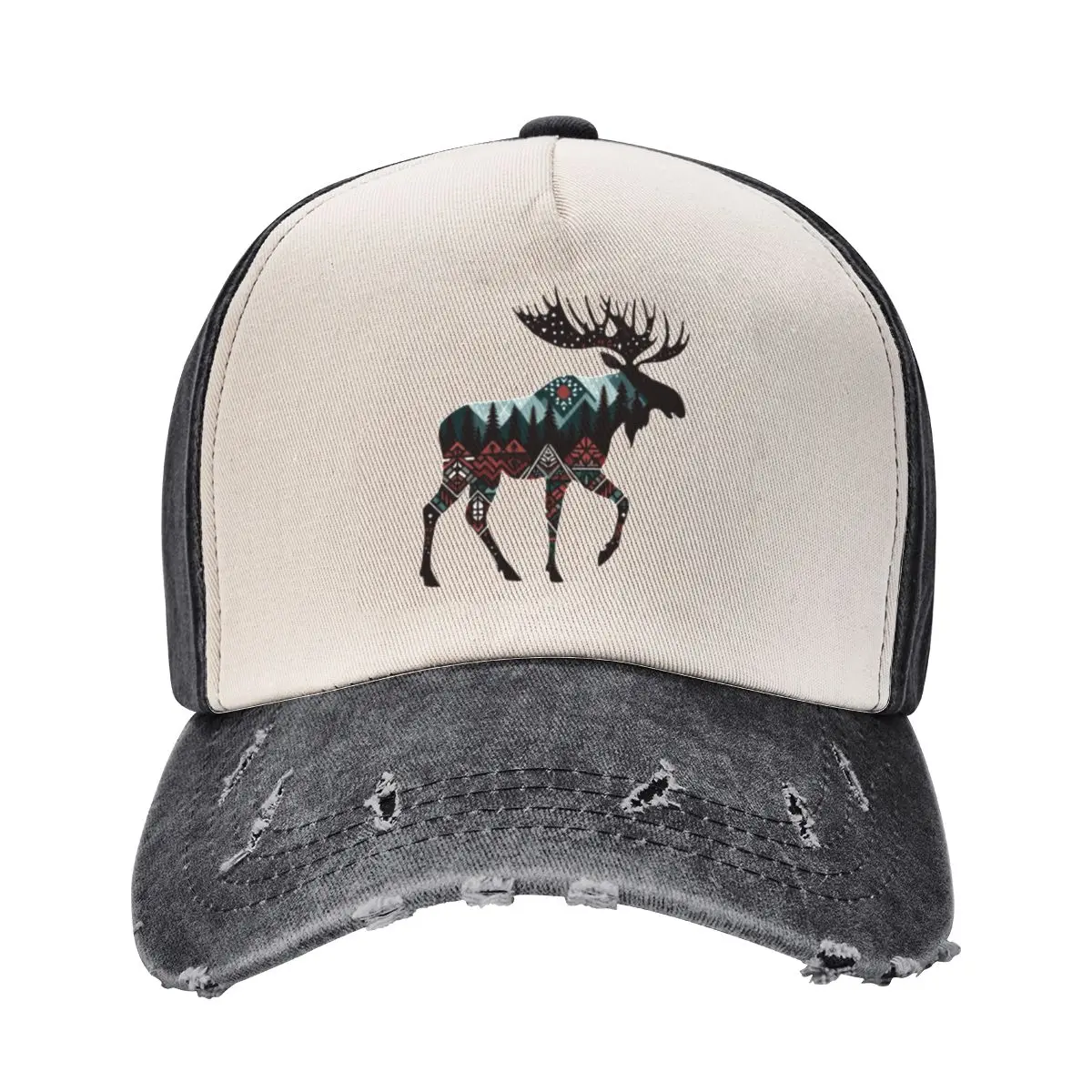 

Geometric Moose Baseball Cap Fishing cap |-F-| Ball Cap Women's Beach Outlet Men's