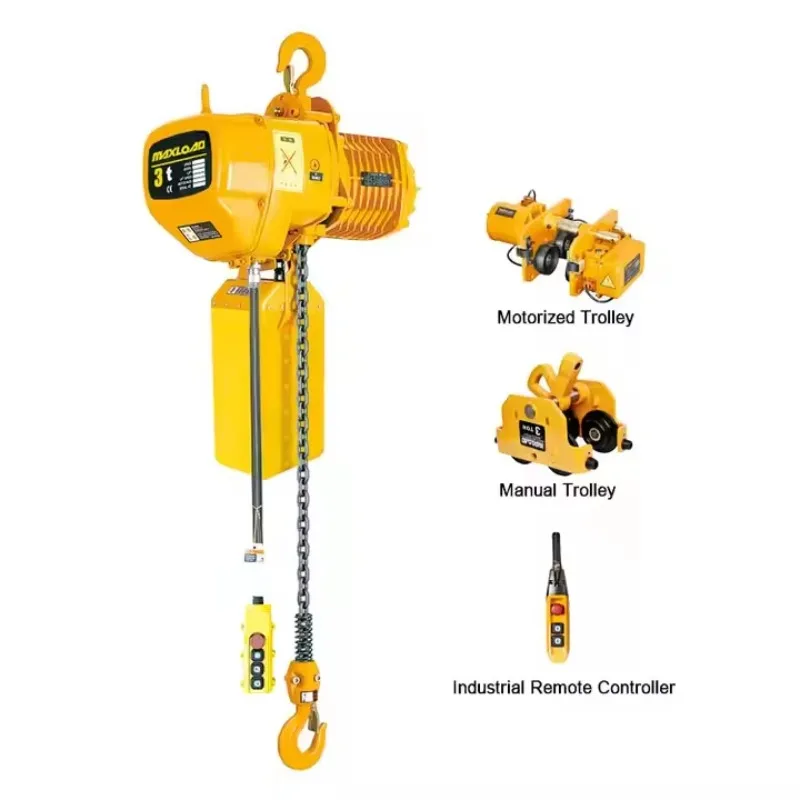 CE Approved 1 /2 /3 /5 Ton Electric Chain Hoist 220V 380V Single Phase Warehouse Industrial Hook Type Chain Hoist