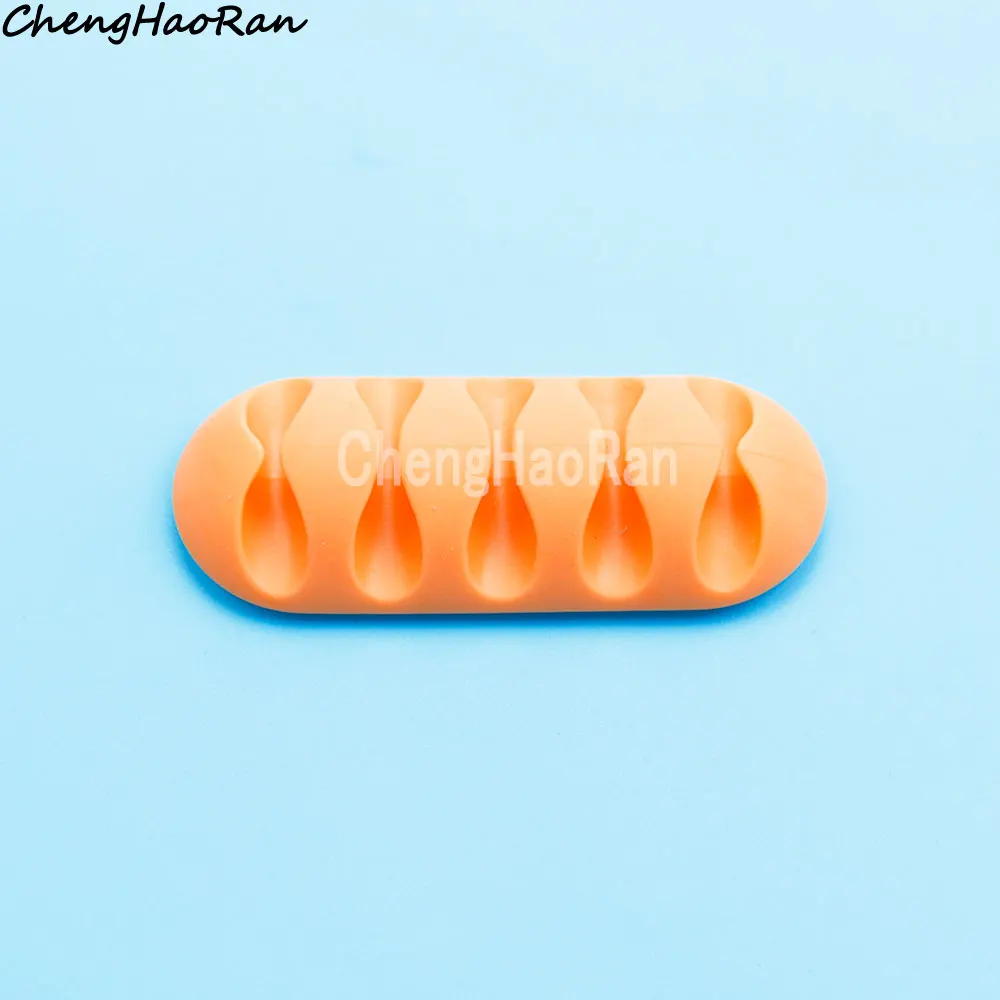 2 Stück Kabelwickler, 5 Anschlüsse für Kopfhörer, Datenkabelmanager, Kabel, Silikon-Organizer, Kabel-Netzkabelwickler, selbstklebender Clip – Detail 7