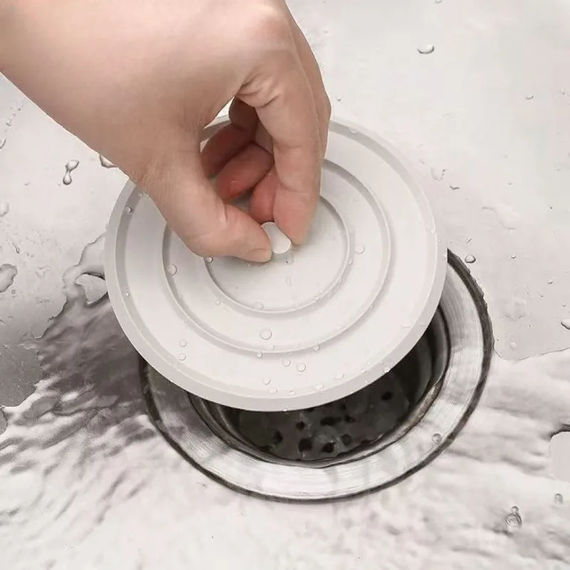 Sink Cover, Bathroom Bathtub, Floor Drain Cover, Kitchen Drain, Leak Proof Plug, Household Bathroom Accessories Drain Cover