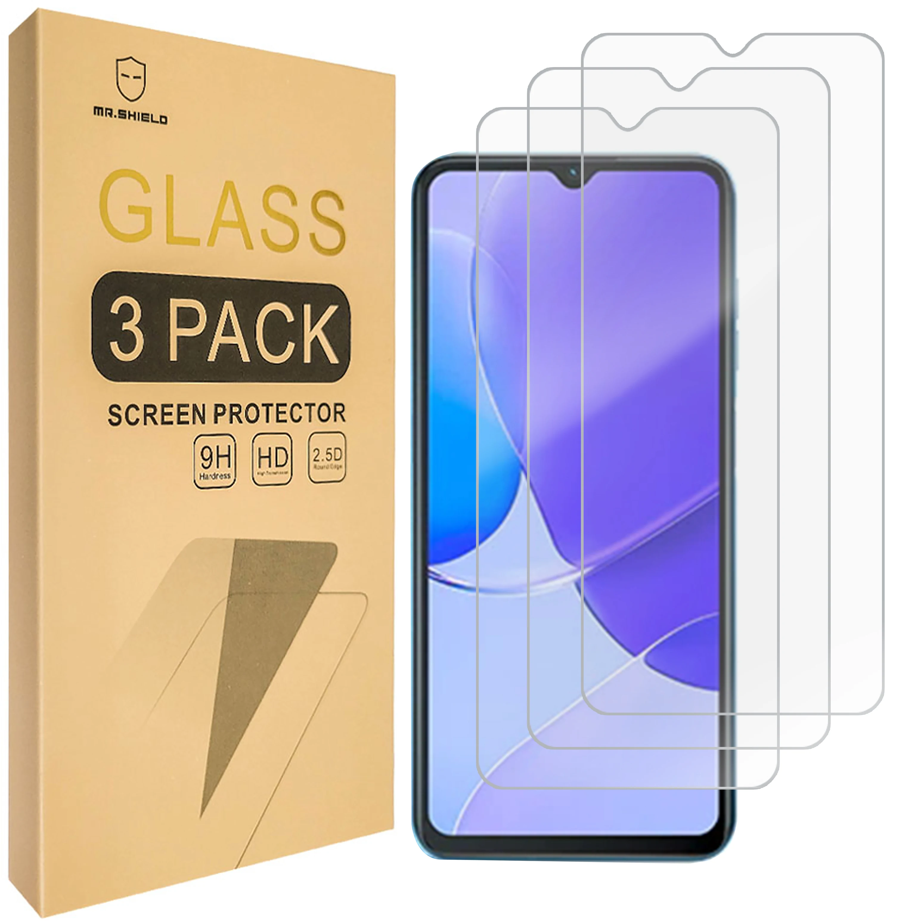 

Mr.Shield [3-Pack] Screen Protector For Oukitel C32 [Tempered Glass] [Japan Glass with 9H Hardness] Screen Protector