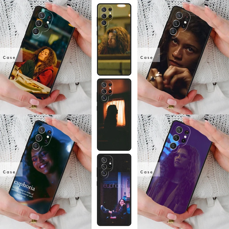 Coque de téléphone Euphoria Zendaya Rue en TPU pour Samsung Galaxy S26 S25 S24 S23 S22 S21 S20 Note10 Plus FE Ultra