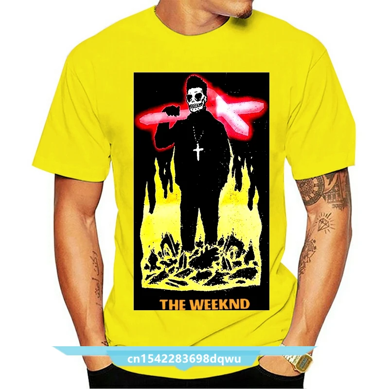 

The Weeknd Starboy Tour Shirt Mens Large Used Hipster Tees Summer Mens T Shirt