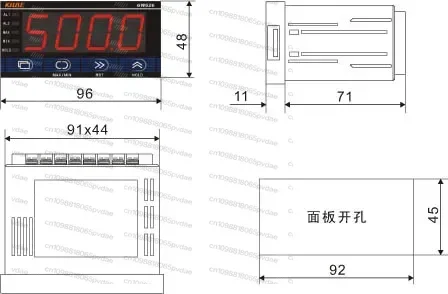 GW626 Pulse Meter / Counter / Tachometer / Wire Speed Meter / Frequency Meter / RS485 Communication MODBUS Protocol