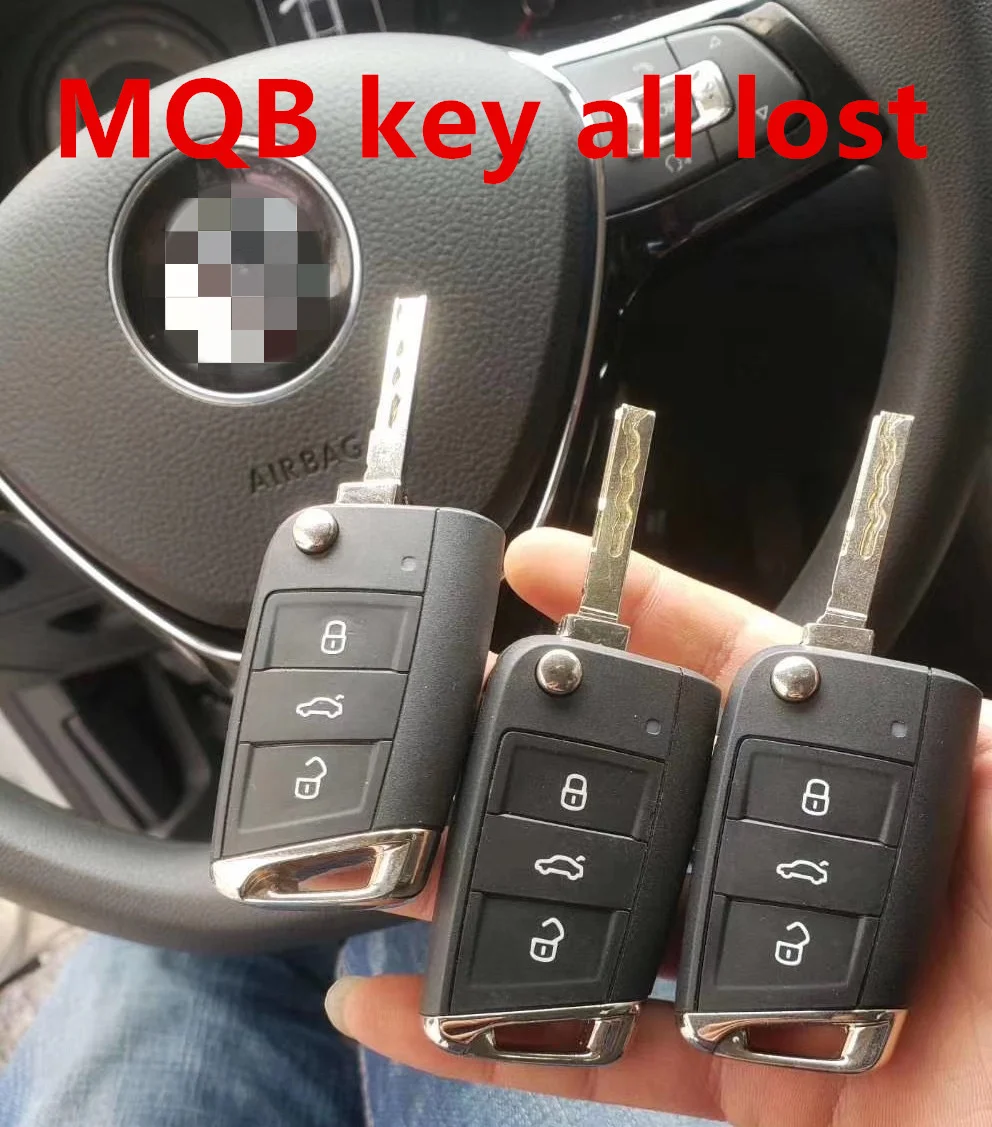 Key programming MQB all key lost keyless and no keyless IMMO data calculation service ---- xhorse vvdi2 or AVDI or VVDI  key too