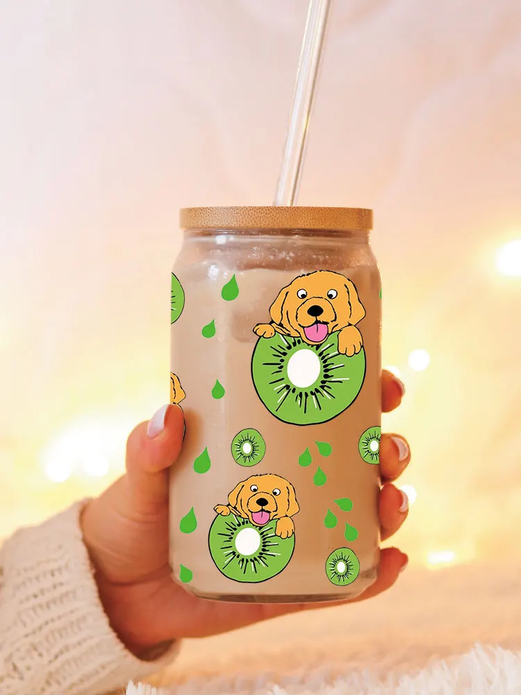 UV DTF Transfer Sticker Cartoon Fruits Pattern For The 16oz Libbey Glasses Wraps Bottles Cup Sticker D19225