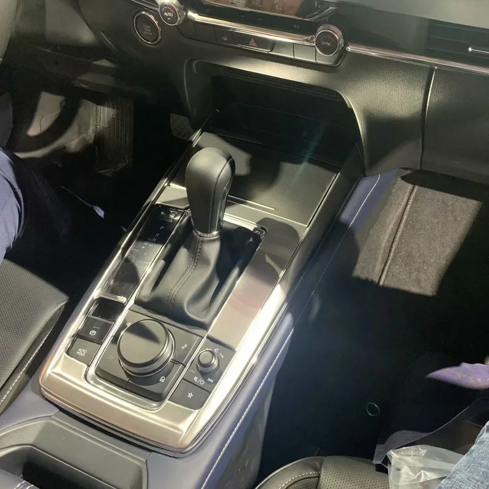

For Mazda Cx-30 Cx30 2020 2021 2022 Stainless Steel Console Gear Panel Frame Gear Shift Panel Cover Trim Car Accessories