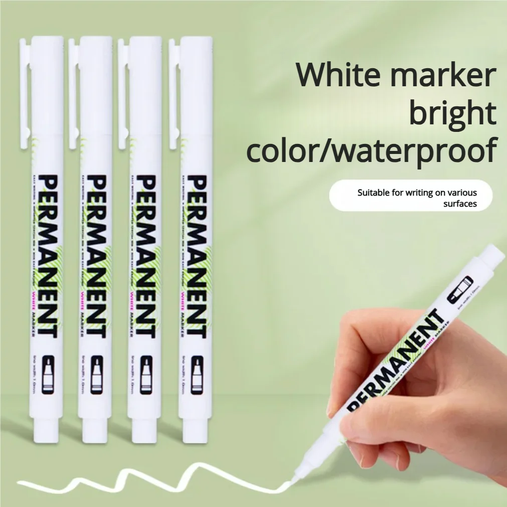 

1/2/3/5 шт. водостойкий металлический маркер 1 мм перманентная ручка с белой краской DIY художественная живопись ручки для граффити ткань дерево кожа маркер