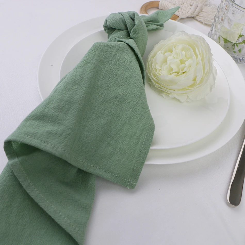 50PCS Cotton Cloth Napkins,40x40cm Durable Square Table Napkin, for Wedding Kitchen Party lDining Room Decoration