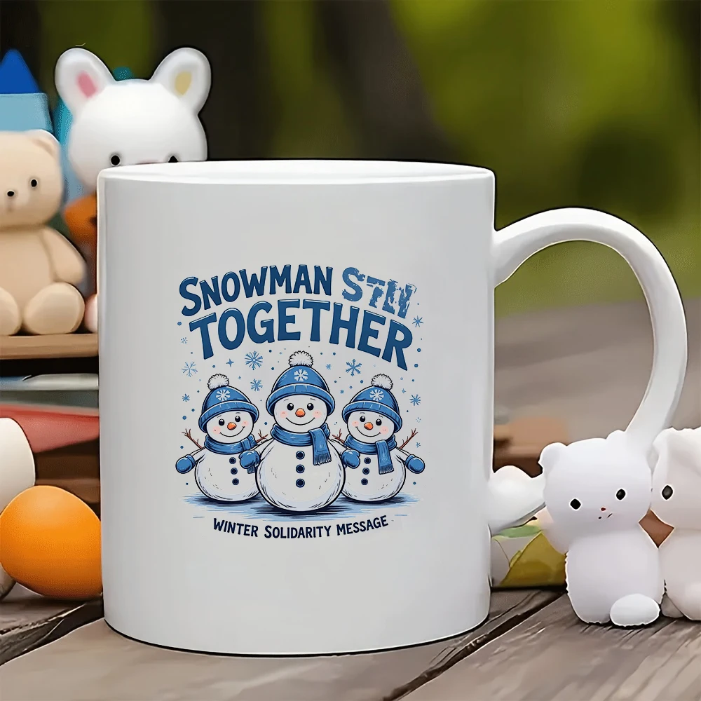 

11oz Snowman Unity Christmas Cup for Kids Family Home Office Creative Coffee Mug Bestselling New Christmas Gift