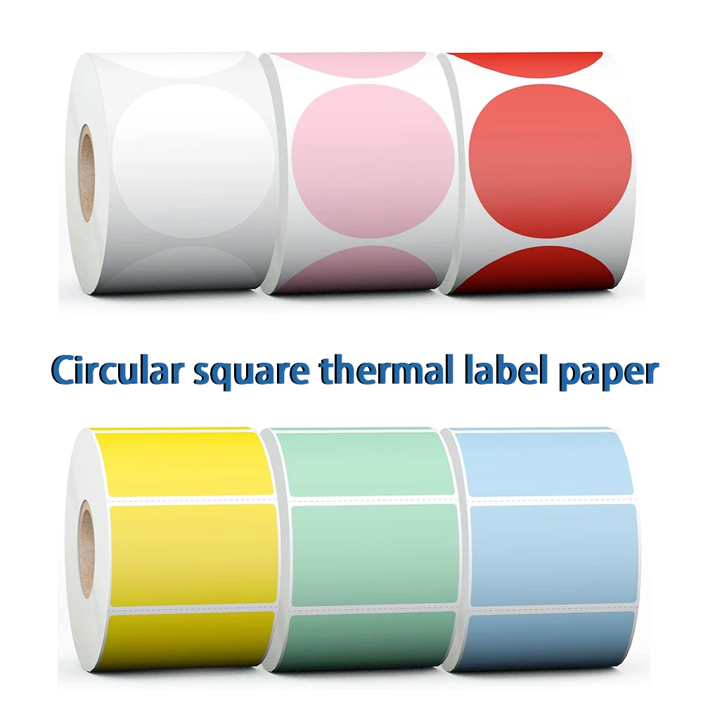 Multicolour Thermal Label Sticker Self-Adhesive 20-50mm Thermal Paper Compatible Phomemo M110 M200 M220 E210 P50 Label maker